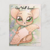 早く回復してね マウス ポストカード (正面)