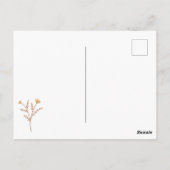 早く回復してね ミニマルなお花のポストカード ポストカード (裏面)