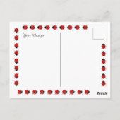 早く回復してね 小さなてんとう虫たちと一緒に ポストカード (裏面)