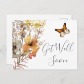 早く回復してね 水彩の野生の花 ポストカード (正面/裏面)