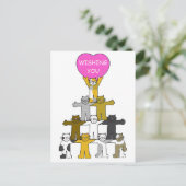 早く回復してね 猫の漫画 ポストカード (スタンド正面)