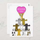 早く回復してね 猫の漫画 ポストカード (正面/裏面)