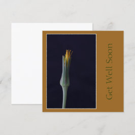 早く回復して フローラル ゴールデンブラウン トーン カード
