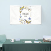 早く回復して ブルー 3x5 ヴィニール バナー 横断幕 (トレードショー)