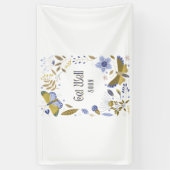 早く回復して ブルー 3x5 ヴィニール バナー 横断幕 (縦)