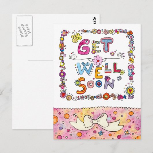 早く回復する ポストカード (正面/裏面)