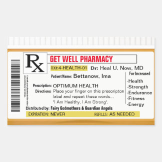 早く回復する 長方形シール