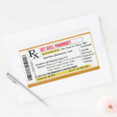 早く回復する 長方形シール (封筒)