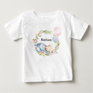 早く子どものテディベア・ベビーシャワーを待つことができる ベビーTシャツ
