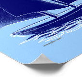 早く帆走航海の!ヴィンテージ。 ポスター (角)