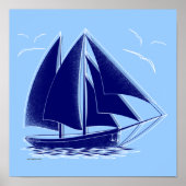 早く帆走航海の!ヴィンテージ。 ポスター (正面)