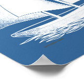 早く帆走航海の!ヴィンテージ。 ポスター (角)