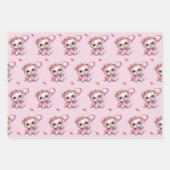 早く待てよ！かわいいテディベア赤ちゃんシャワー ラッピングペーパーシート (正面)