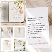 早く待てよ！グリーンベビーシャワー招待状 招待状