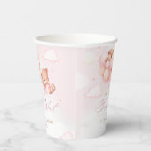 早く待てよ！テディベアーガールベビーシャワー 紙コップ (右)