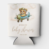 早く待てよ！テディベア赤ちゃんシャワー 缶クーラー (正面)