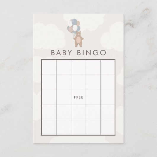 早く待てよ |ニュートラルブルーベビービンゴゲーム エンクロージャーカード (正面)