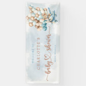 早く待てよ！バルーン赤ちゃんシャワーへようこそ 横断幕 (縦)