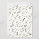 早く待てよ！ピンクのテディベア赤ちゃんシャワー 招待状 (裏面)