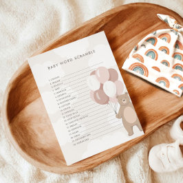 早く待てよ | ピンクのベビー単語スクランブル エンクロージャーカード