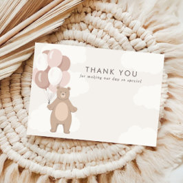 早く待てよ | ピンクの女の子 サンキューカード