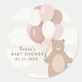 早く待てよ | ピンクベビーガール ラウンドシール (正面)