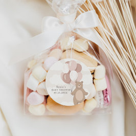 早く待てよ | ピンクベビーガール ラウンドシール