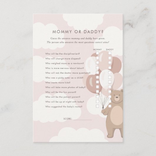 早く待てよ | ピンクママまたはパパのゲーム エンクロージャーカード (正面)