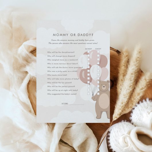 早く待てよ | ピンクママまたはパパのゲーム エンクロージャーカード