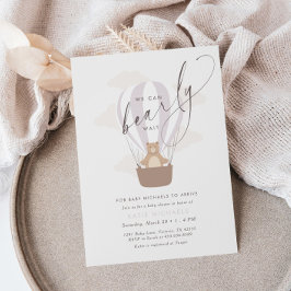 早く待てよ |ベビーガールパープルエアバルーン 招待状