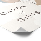 早く待てよ |ベビーシャワーカードとギフト ポスター (角)