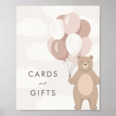 早く待てよ |ベビーシャワーカードとギフト ポスター (正面)