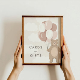 早く待てよ |ベビーシャワーカードとギフト ポスター