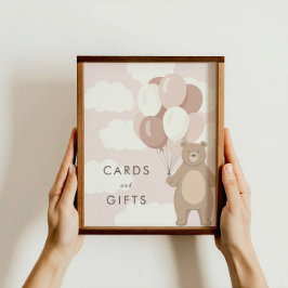 早く待てよ |ベビーシャワーカードとギフト ポスター