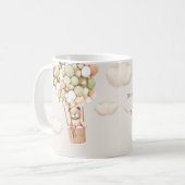 早く待てよ！ベビーシャワーグリーン金ゴールド コーヒーマグカップ (正面左)