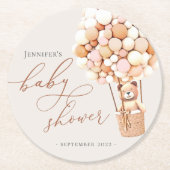 早く待てよ！ベビーシャワースクエア紙コースト ラウンドペーパーコースター (正面)