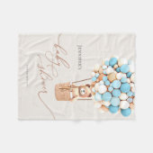 早く待てよ!ベビーシャワーフリースブランケット フリースブランケット (正面(横))