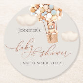 早く待てよ！ベビーシャワーラウンド紙カースト ラウンドペーパーコースター (正面)