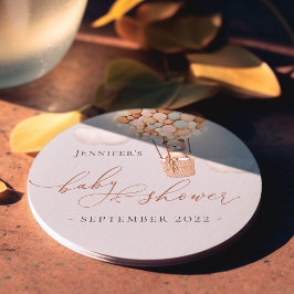 早く待てよ!ベビーシャワーラウンド紙カースト ラウンドペーパーコースター