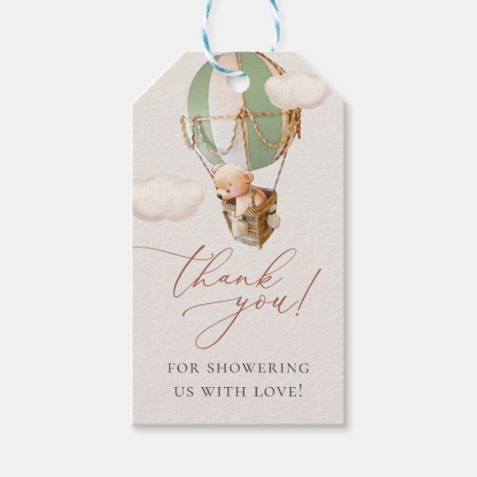 早く待てよ！ベビーシャワー招待状ギフトTa ギフトタグ (正面)