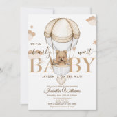 早く待てよ！ベビーシャワー招待状 招待状 (正面)