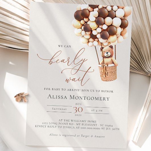 早く待てよ！ベビーシャワー招待状 招待状