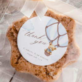 早く待てよ!ホットエアバルーンサンキュー ラウンドシール