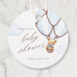 早く待てよ!ホットエアバルーンベビーシャワー フェイバータグ