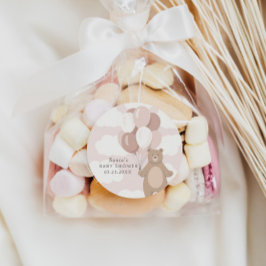 早く待てよ | ライトピンクのベビーガール ラウンドシール