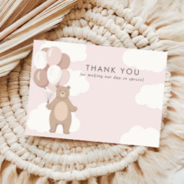 早く待てよ | ライトピンクの女の子 サンキューカード