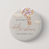 早く待てよ！ラベンダーベビーシャワーボタン 缶バッジ (正面)