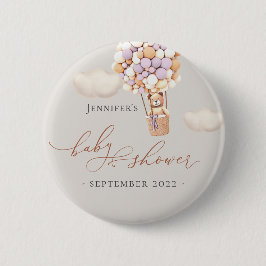 早く待てよ！ラベンダーベビーシャワーボタン 缶バッジ
