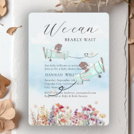 早く待てよ！ワイルドフラワー、ベビーシャワー 招待状