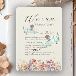 早く待てよ！ワイルドフラワー、ベビーシャワー 招待状